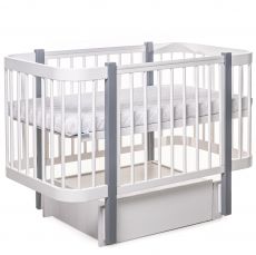 Дитяче ліжечко з ящиком Deson Svitanok White-grey